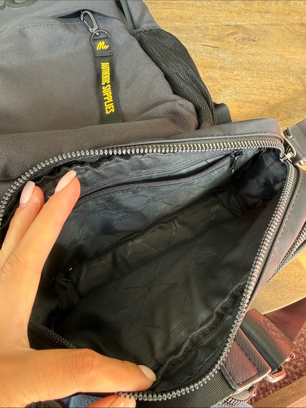 Black Men’s Backpack and Sling Bag Set - Picture 4 of 6